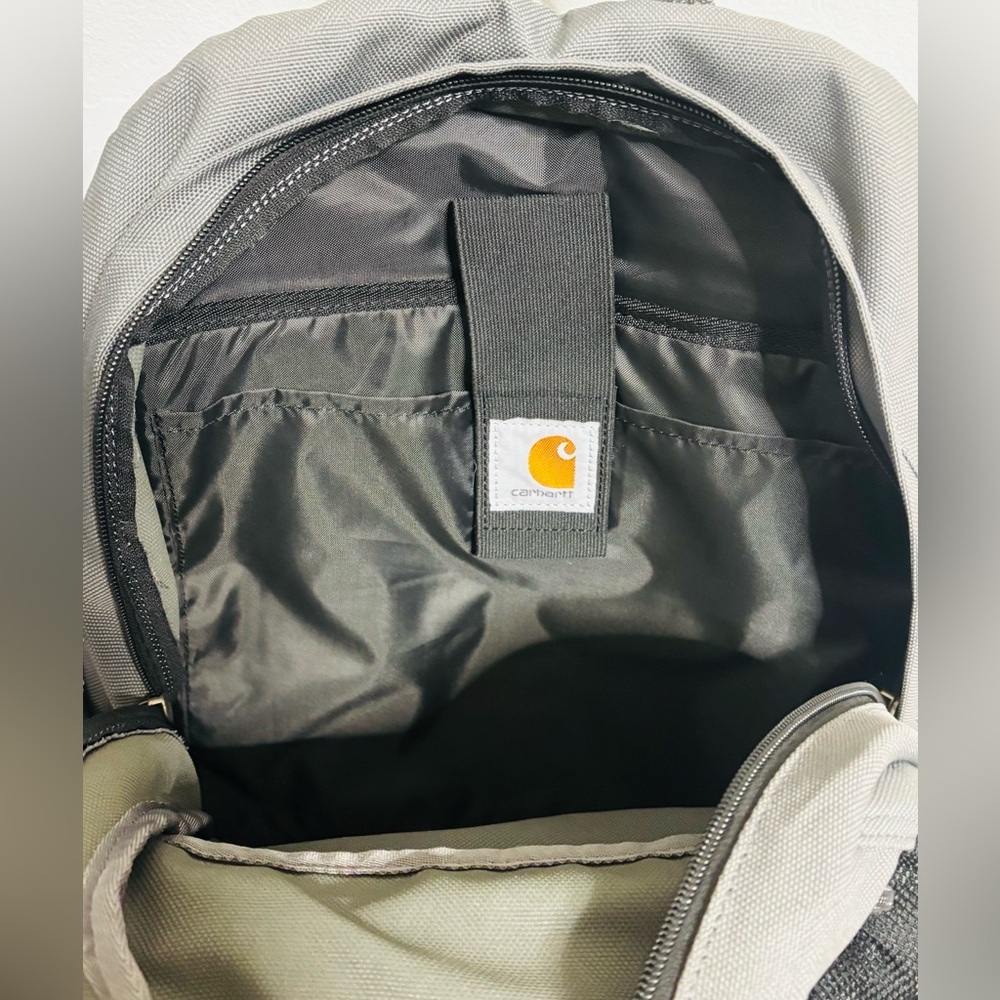 Carhartt 27L Single-Compartment Backpack, Durable Pack with Laptop Sleeve Gray - Picture 13 of 15